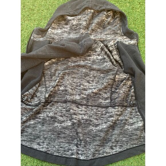 Lululemon Take Ten Heathered Grey cinch HOODIE SWEATSHIRT JACKET sz 12 - Picture 8 of 9